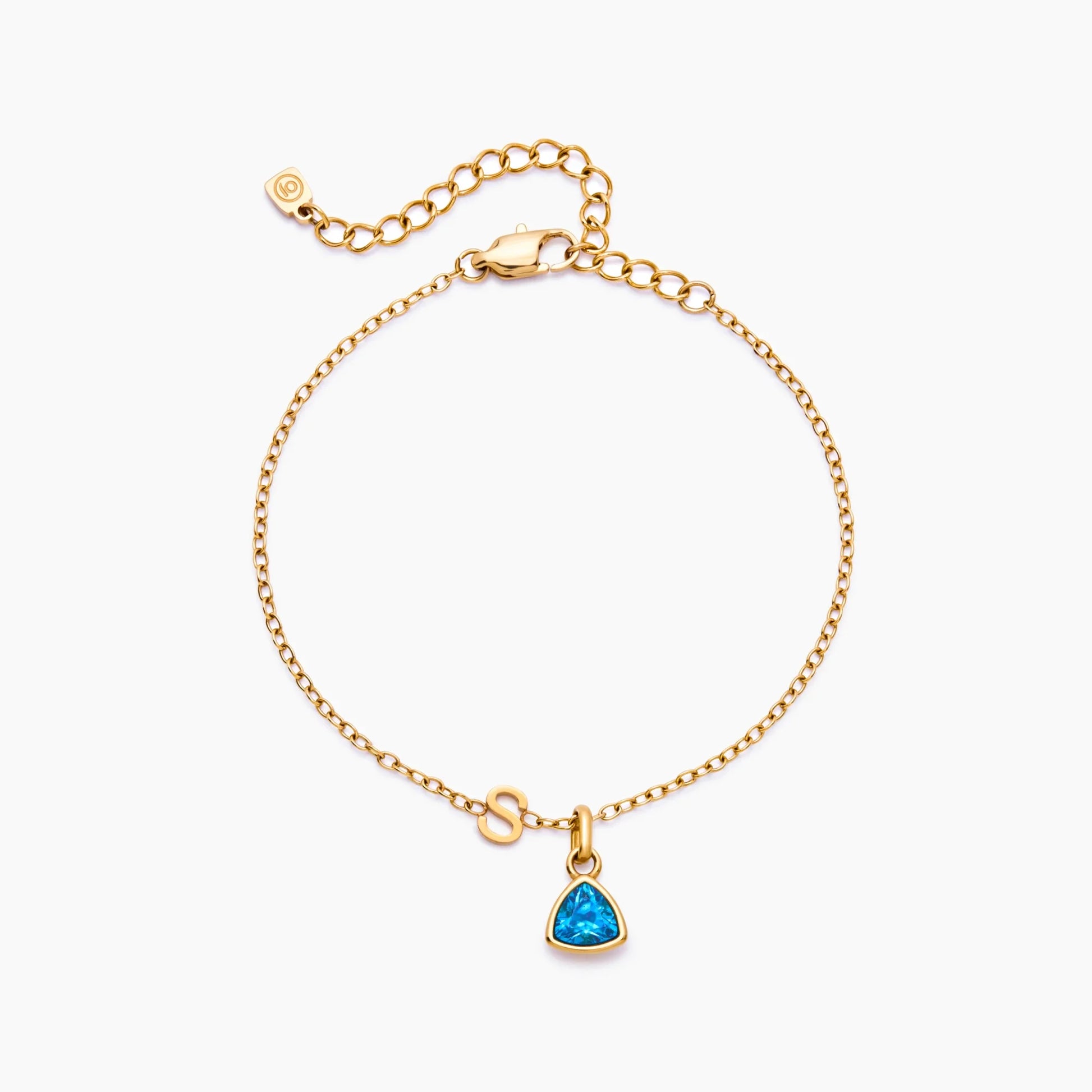 Birthstone & Letter Charm Bracelet