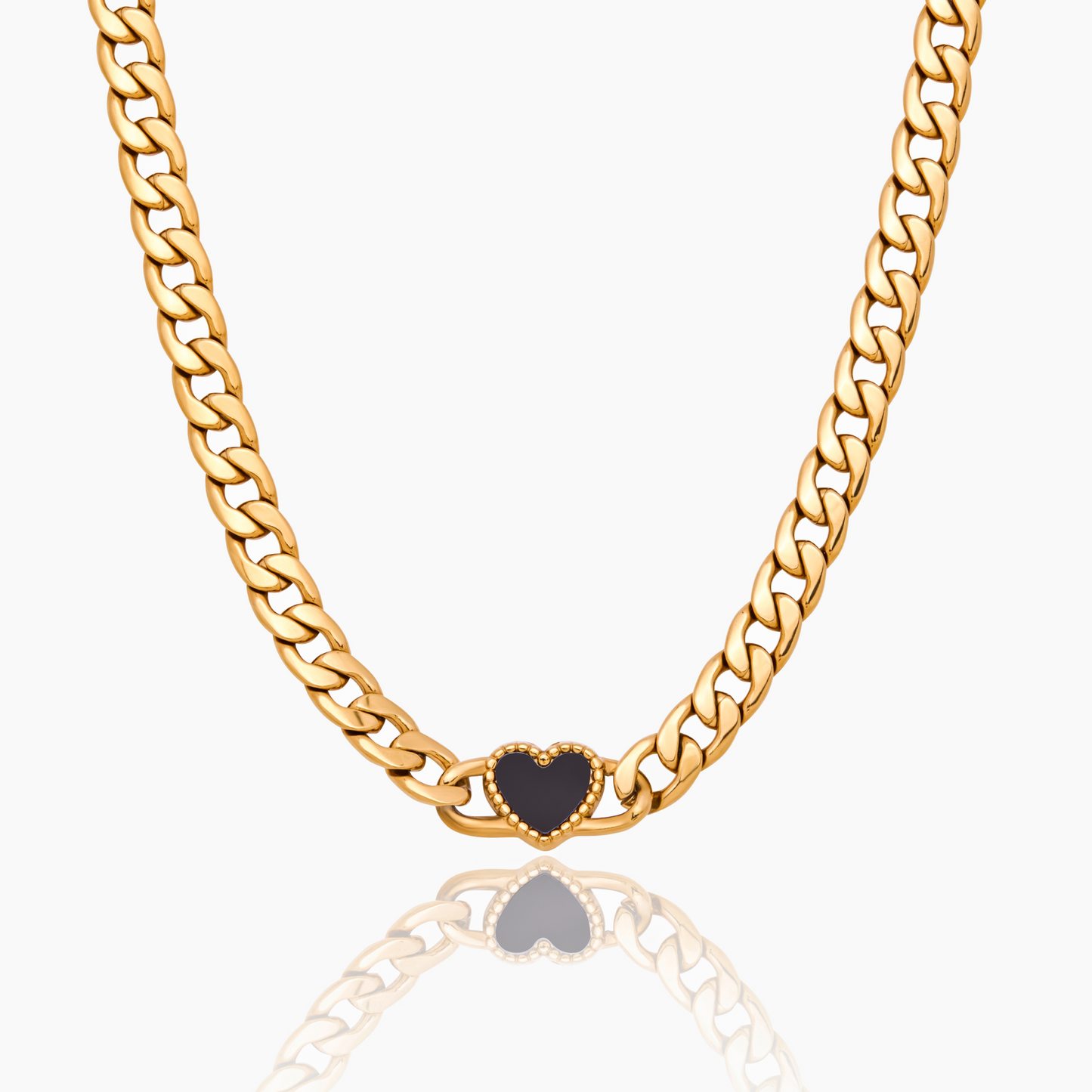 Glow Heart Curb Necklace