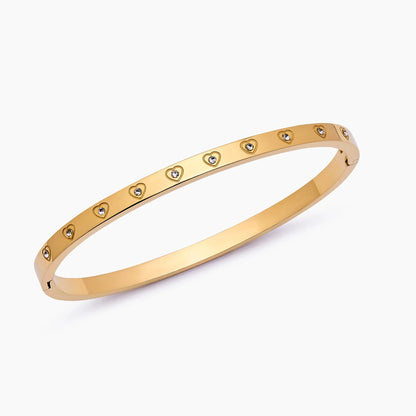 Crystal Heart Cuff