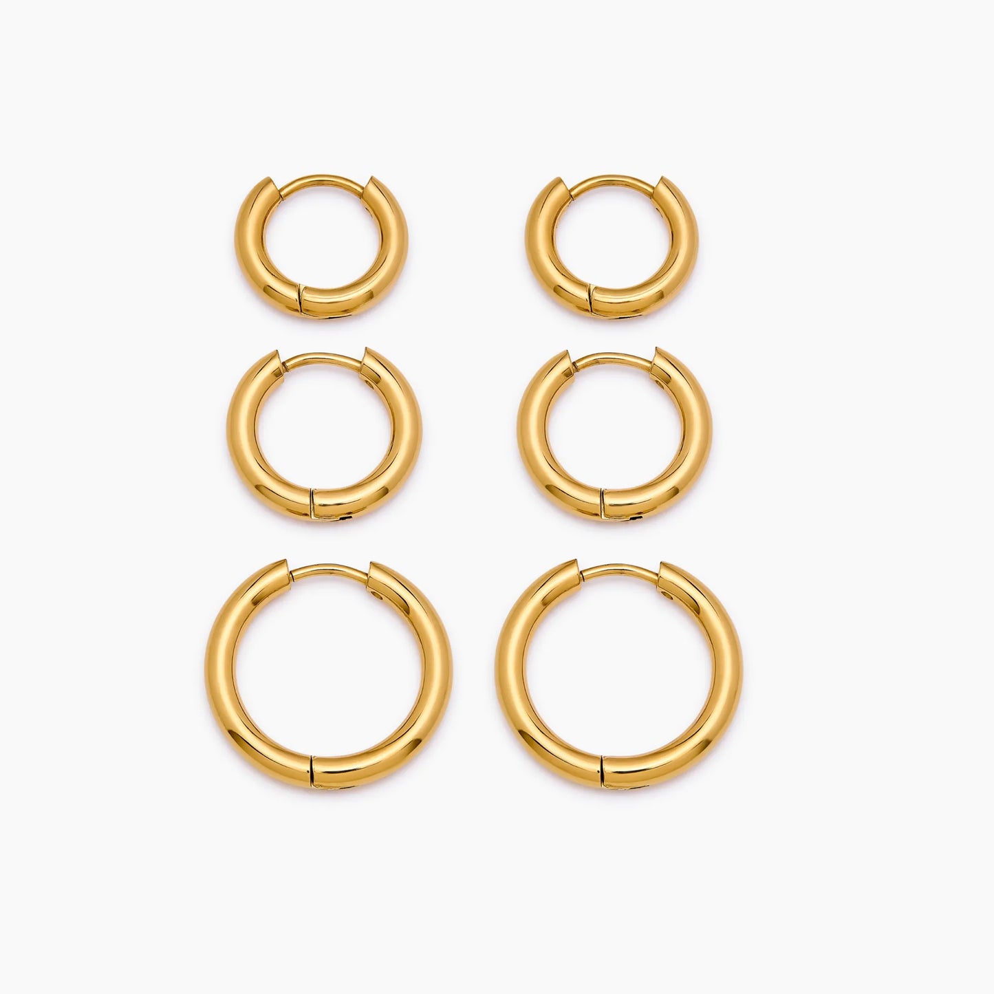 Simple Gold Hoop Set
