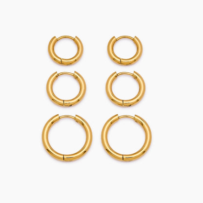 Simple Gold Hoop Set
