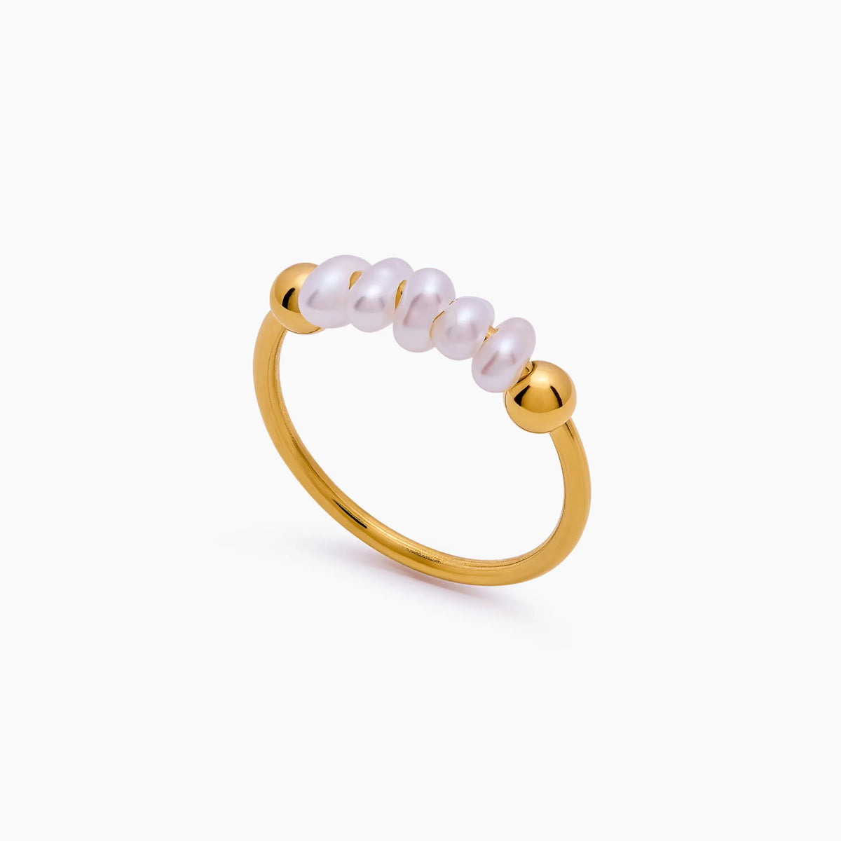 Mini Pearl Line Ring