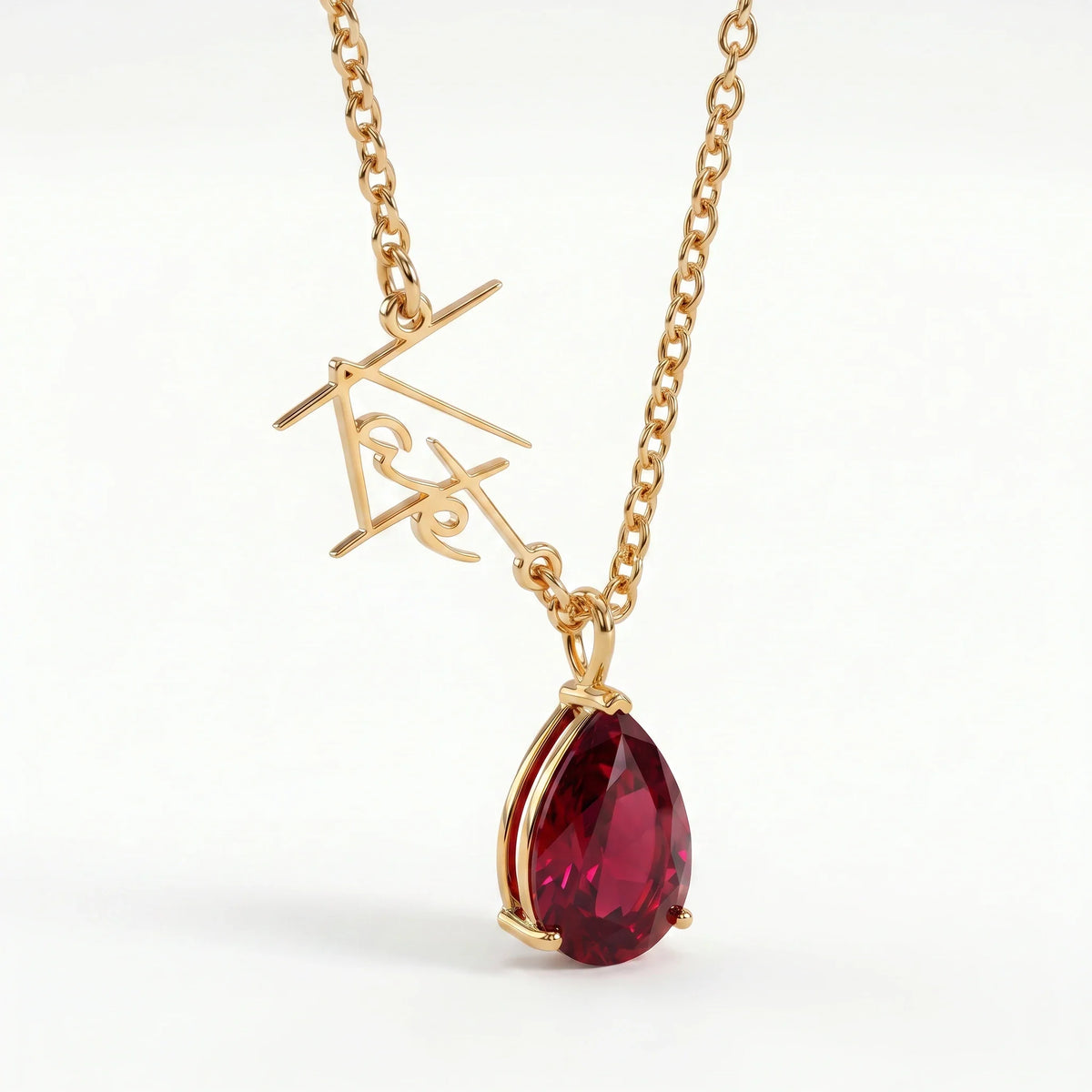 Script Name & Birthstone Necklace